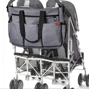 Skip hop Duo Double signature double stroller bag